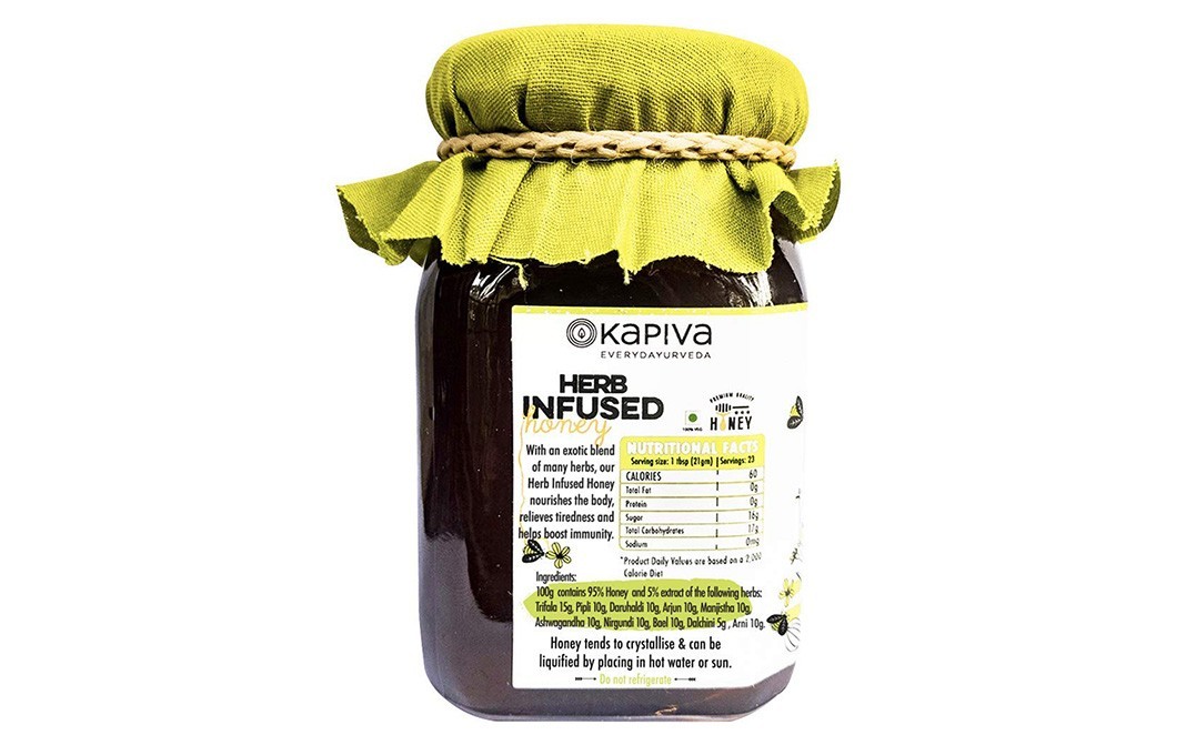 Kapiva Herbs Infused Honey    Glass Jar  250 grams